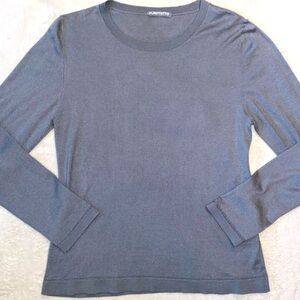 Purotatto silk/cashmere pale blue gray lightweight crew neck Sz 48 EUC